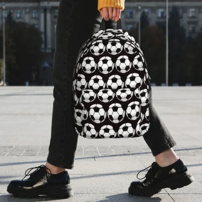Soccer Ball Print Laptop Bag - Image 5