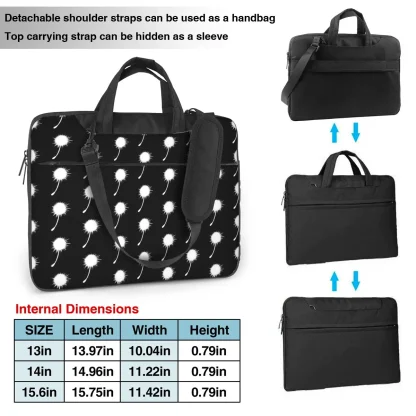Dandelion Print Portable Laptop Bags - Image 7