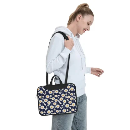 Daisy Print Portable Laptop Bags - Image 2