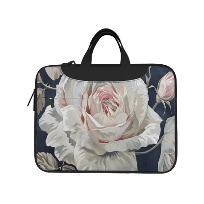 Floral Print Zippered Laptop Bag - Image 2
