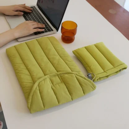 Quilted Flap Laptop Bag - Image 3