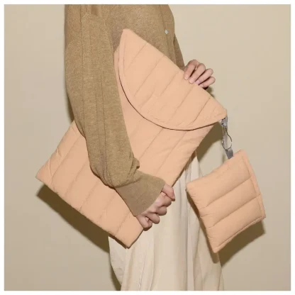 Quilted Flap Laptop Bag - Image 5
