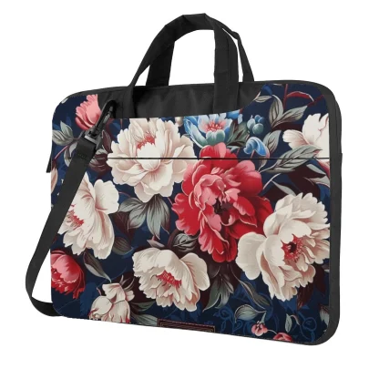 Floral Print Portable Laptop Bag