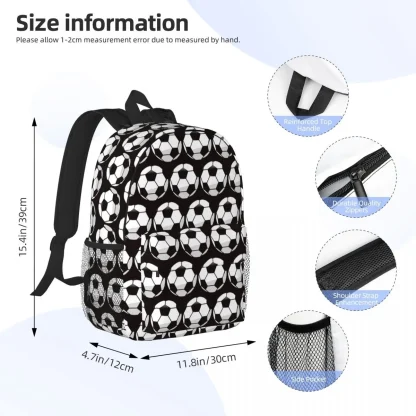 Soccer Ball Print Laptop Bag - Image 7