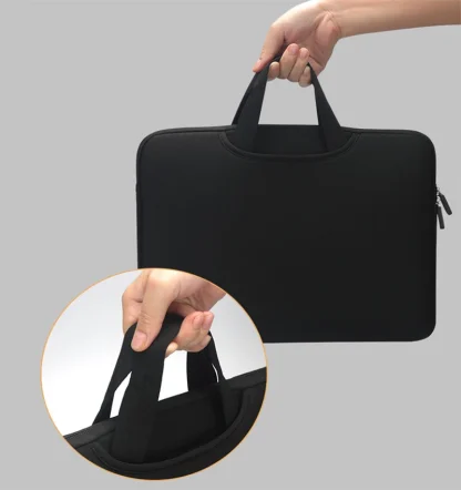 Plain Color Zippered Laptop Bags - Image 4