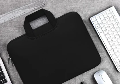 Plain Color Zippered Laptop Bags - Image 3