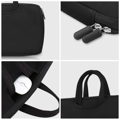 Plain Color Zippered Laptop Bags - Image 5