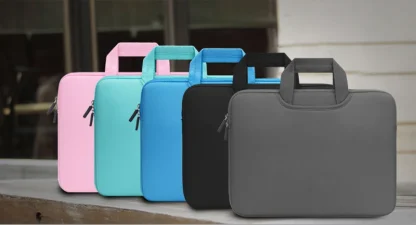 Plain Color Zippered Laptop Bags - Image 2