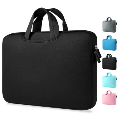 Plain Color Zippered Laptop Bags