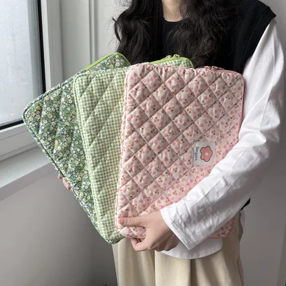 Quilted Floral Laptop Bags