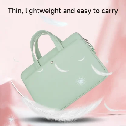 Sleek Zippered Briefcase Laptop Bag - Image 4