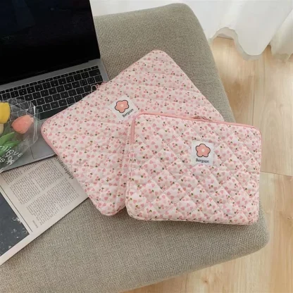 Quilted Floral Laptop Bags - Image 4